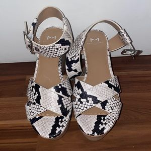 Marc Fisher snakeskin pattern platform/wedges
